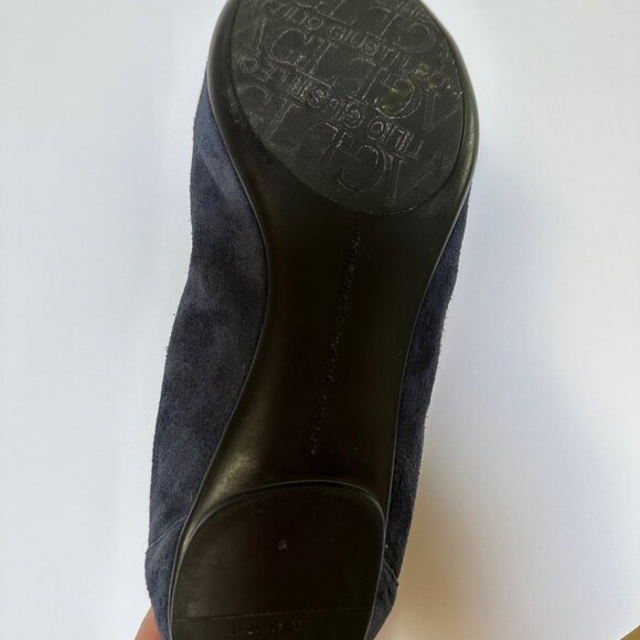 AGL Suede Chain-Link Accents Ballet Flats Navy blue - Picture 11 of 11